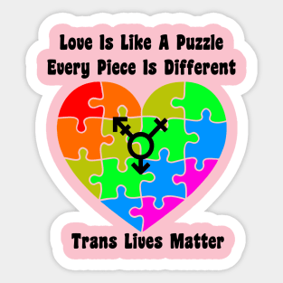 Love Is Like A Puzzle Sticker